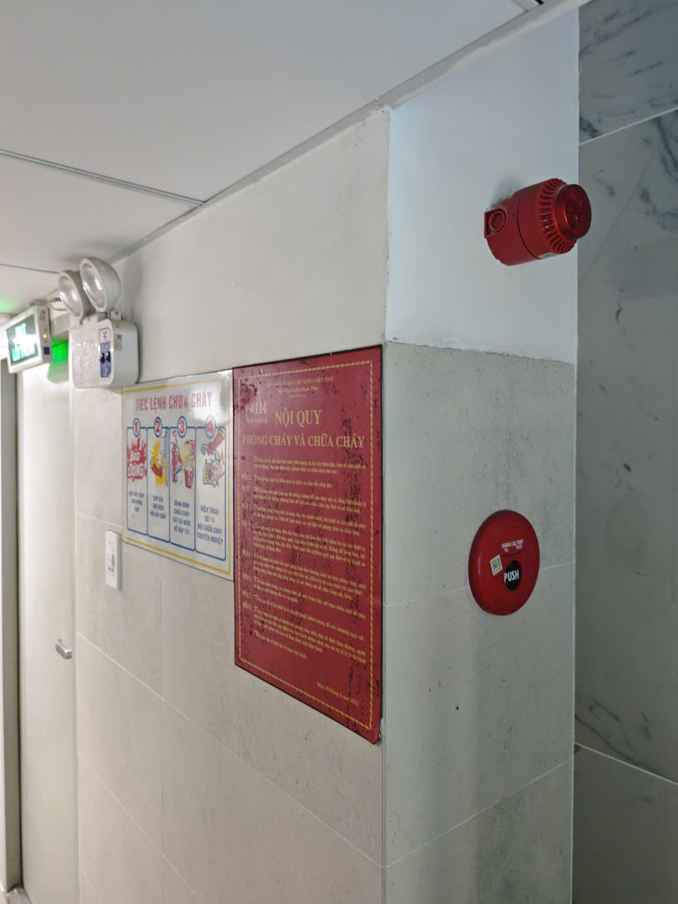 Chuông báo cháy & Thoát hiểm & Tiêu Lệnh PCCC ở lửng