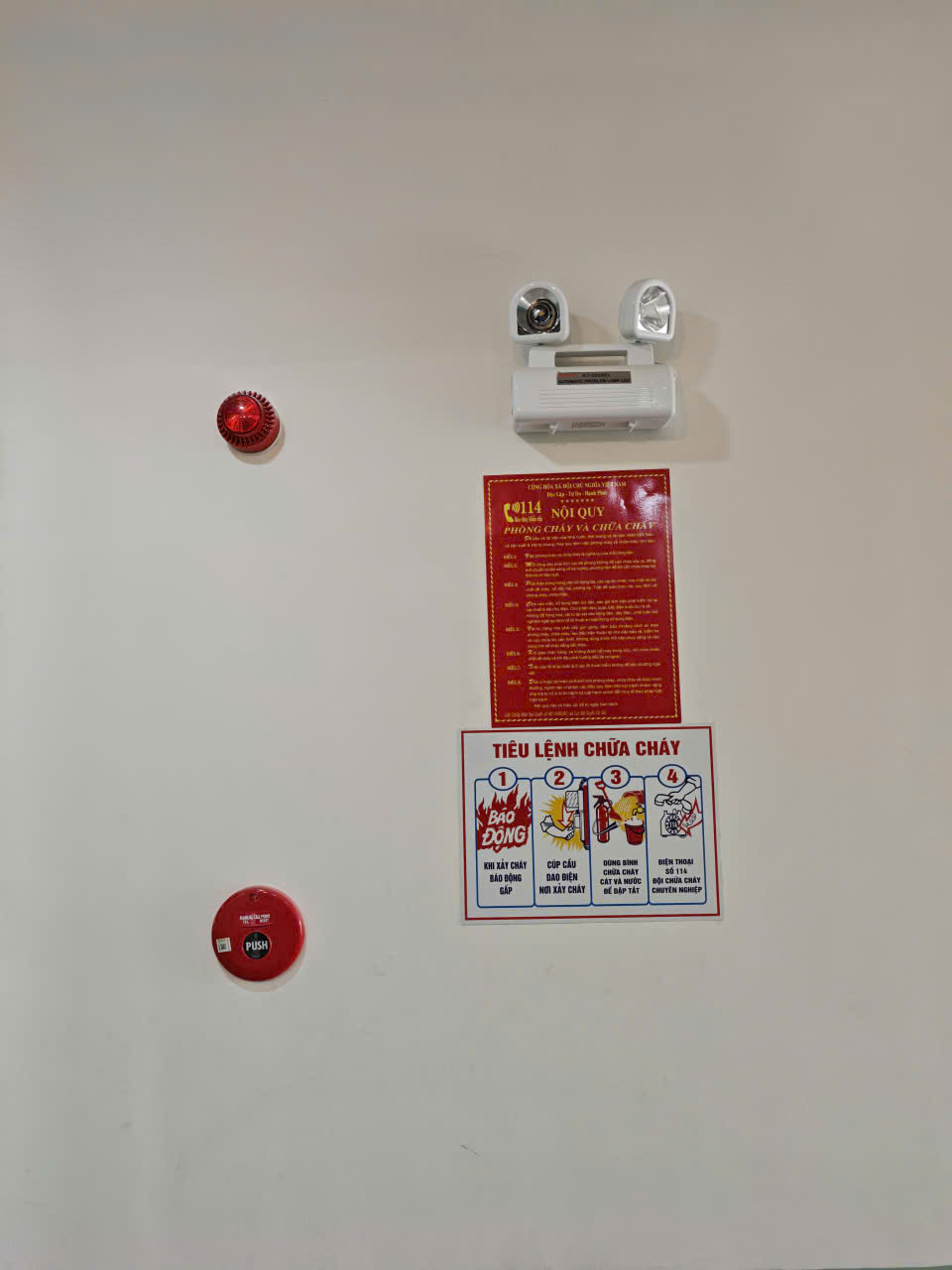 Tiêu lệnh PCCC & Chuông báo cháy ở lầu 6